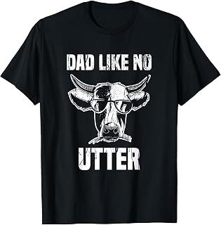 Lustige Khe Bauernhof Papa Farming Leben Kuh Men's Adults Black Animal T-Shirt Small Classic Fit Crew Collar Short Sleeve Father's Day
