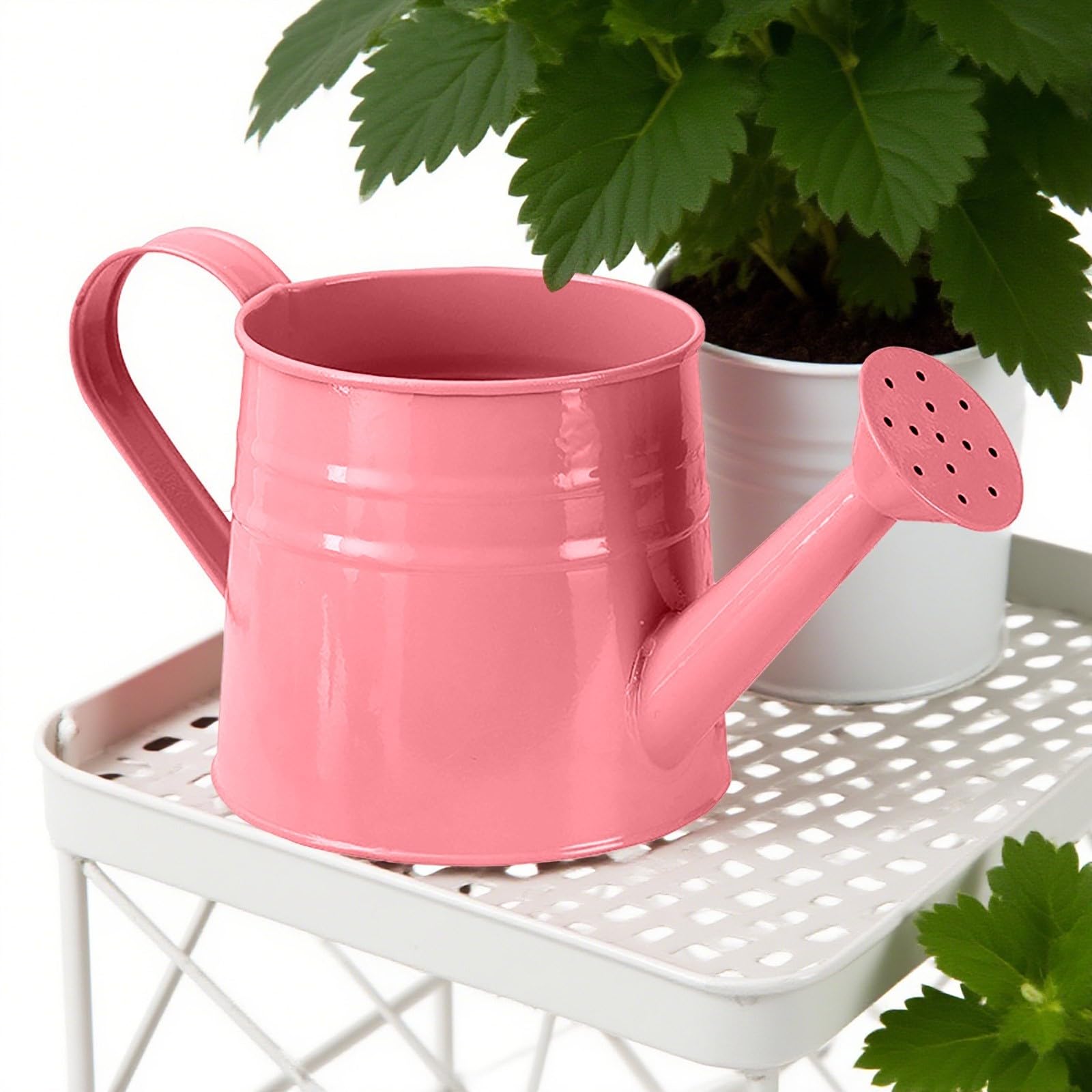 4L Watering Can Gardening - Lightweight Gardening Water Pot, Classic All Year Round Garden Tools for Bonsai Flower Potted Plant Home Backyard Garden Balcony Outdoor Indoor (Pink)