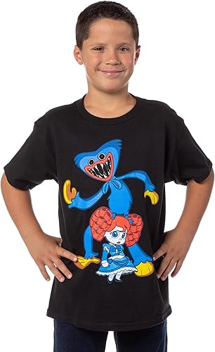 Mad Engine Poppy Playtime - Camiseta con estampado de personajes de Poppy and Wuggy para niño