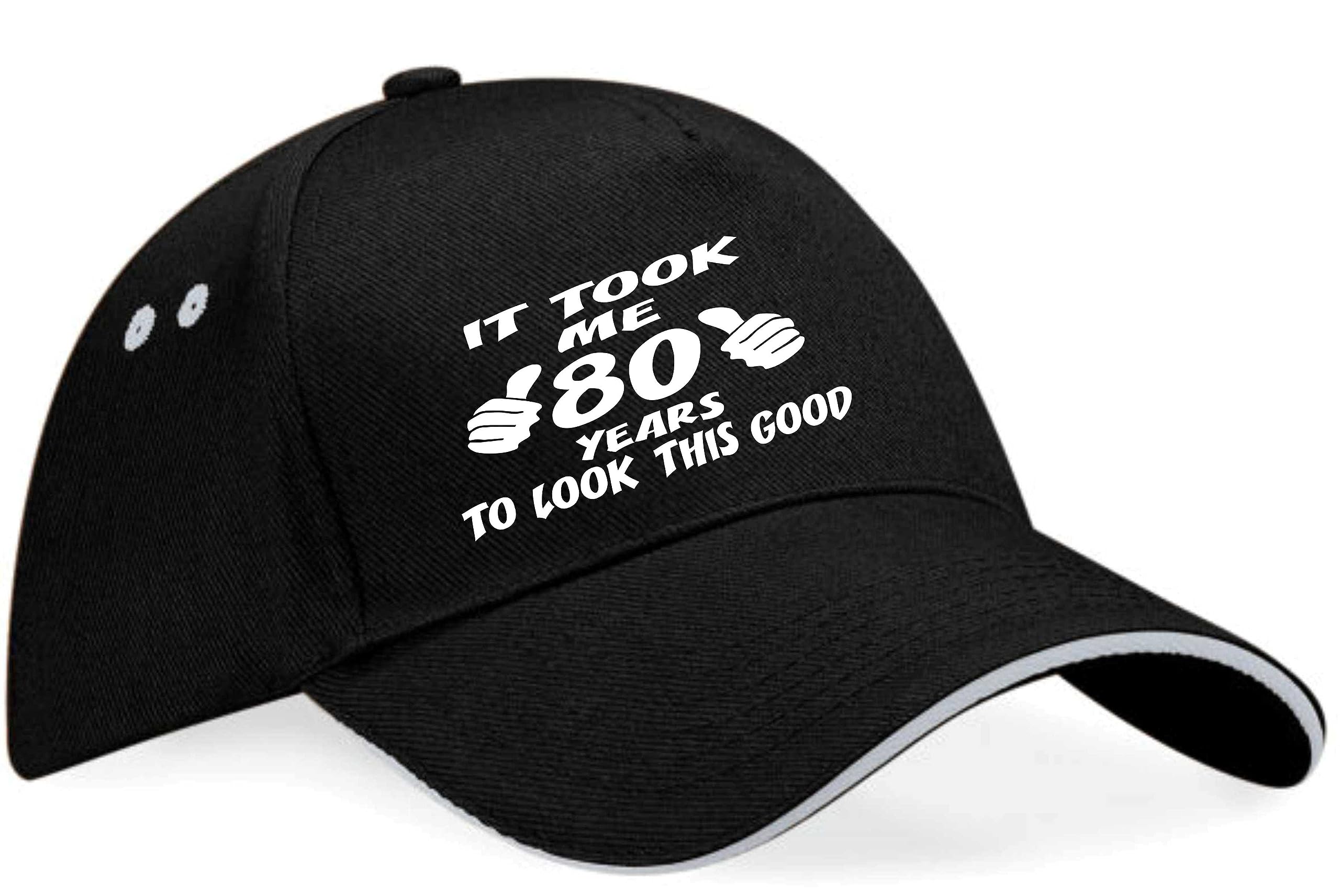 Print4u Unisex Black It Took 80 Years Look This Good Baseball Cap 80Th Birthday Gift