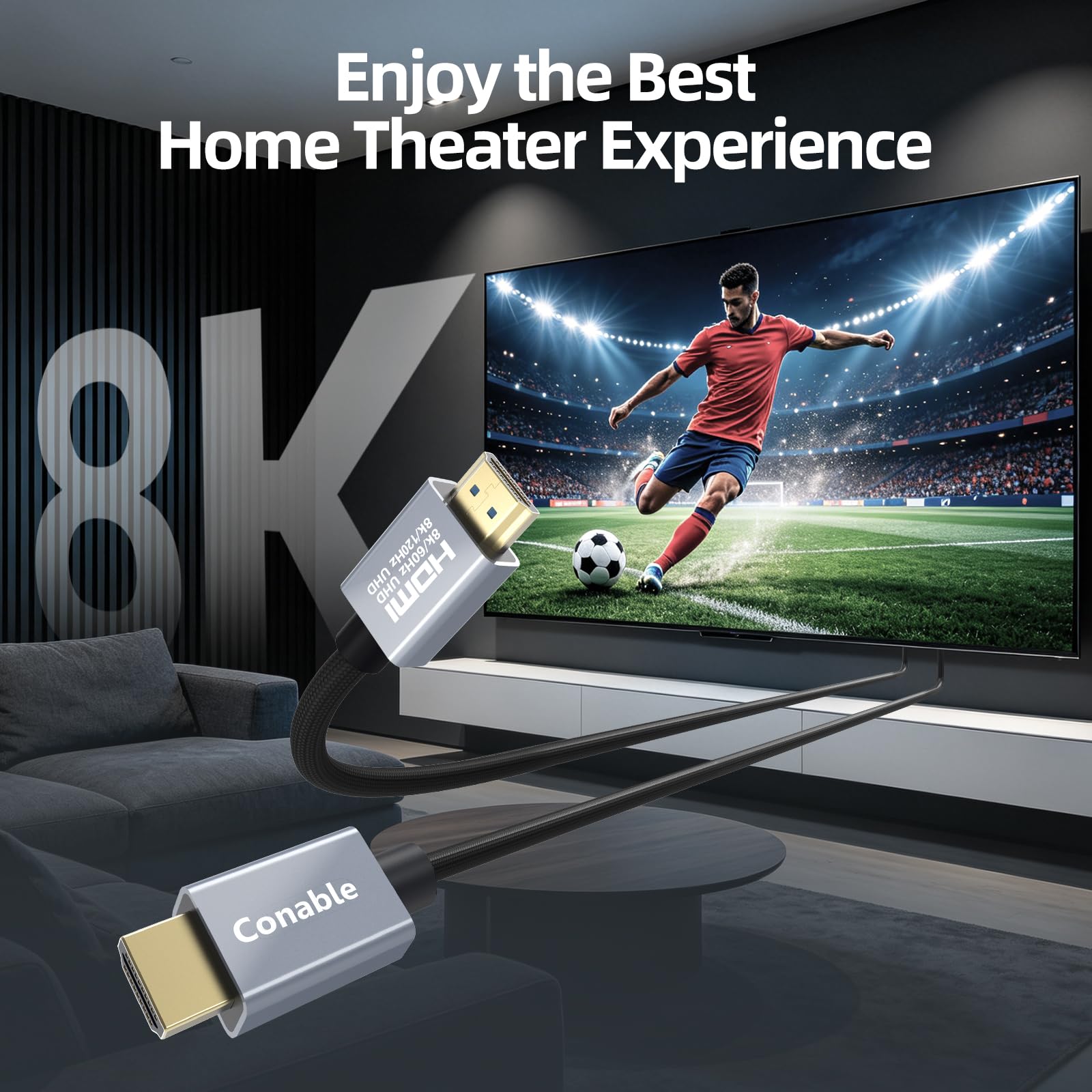 Cavo HDMI 2.1 8K da 0,9 m (confezione da 20), cavo HDMI ad altissima velocità certificato da 48 Gbps, 10K 8K a 60Hz, 4K a 120Hz, HDCP 2.2 e 2.3 eARC HDR 10 Dolby DTS: X, compatibile con PS5/Blu-ray