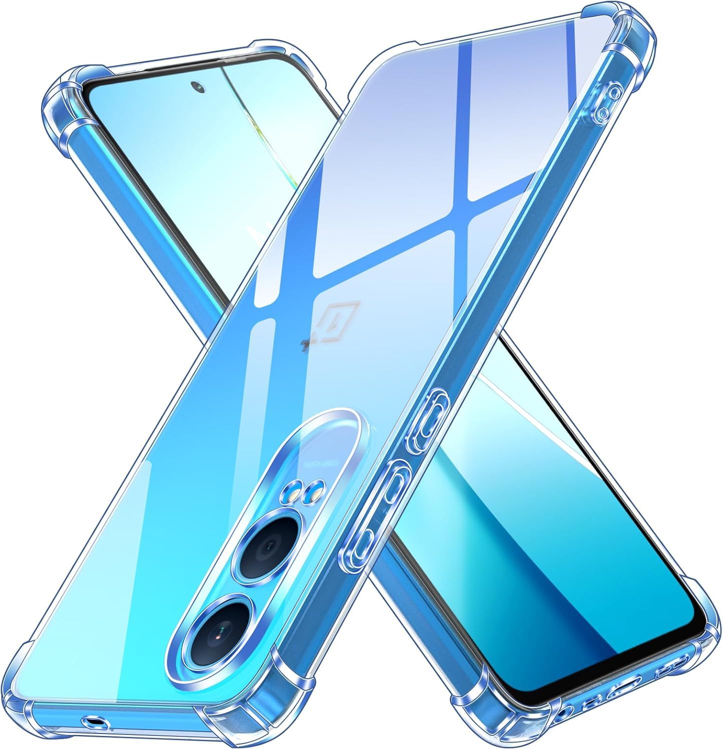 EMODIL Case for OnePlus Nord CE 4 Lite Cover Clear Back Air Cushion Soft Silicone Shockproof Protective Bumper Shell Corner for OnePlus Nord CE 4 Lite ® (Clear)