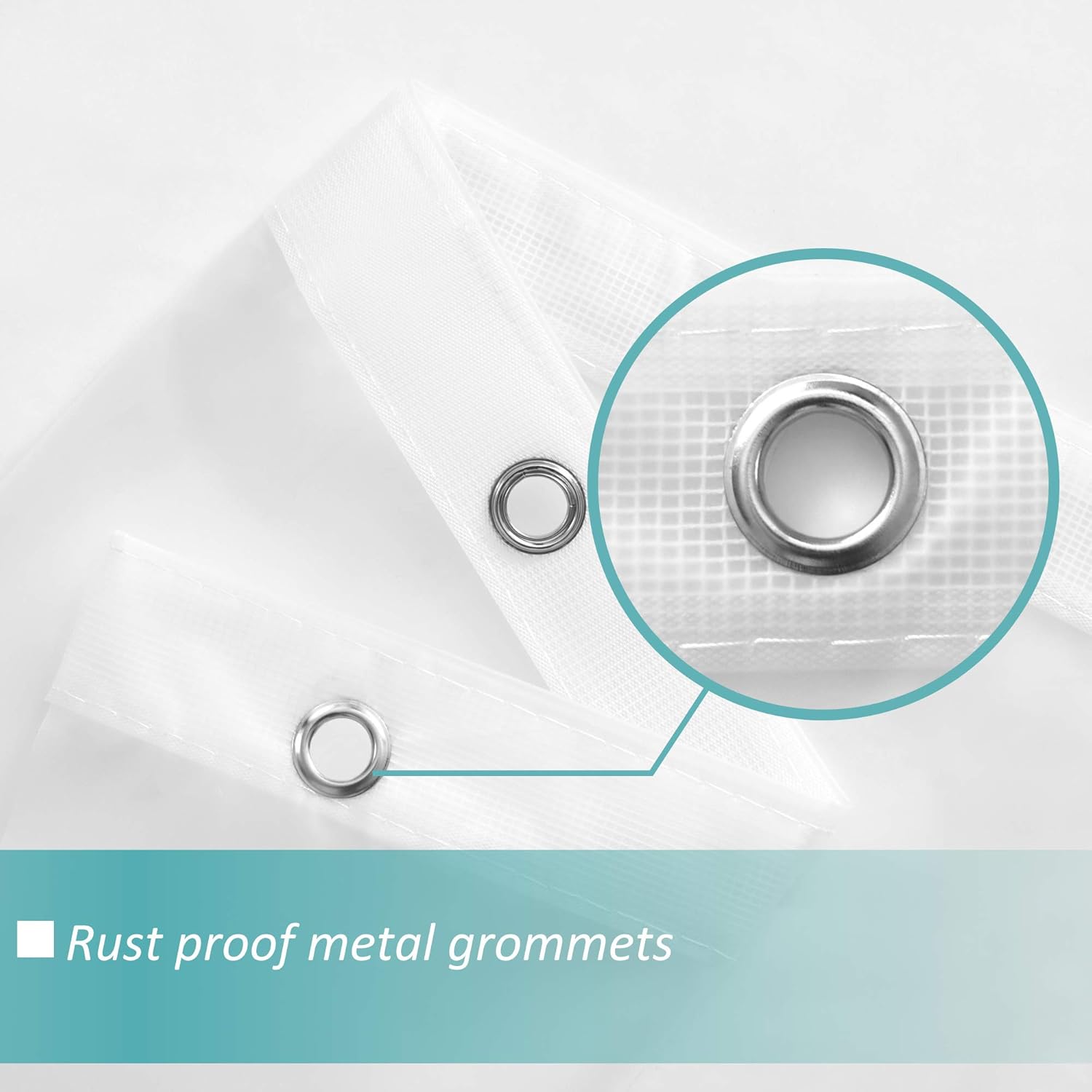 Mrs Awesome 72x96 X-Long Frosted Shower Curtain Liner with Magnets, Extra Long PEVA Plastic Shower Curtain for Bathroom, 72 x 96, Frost