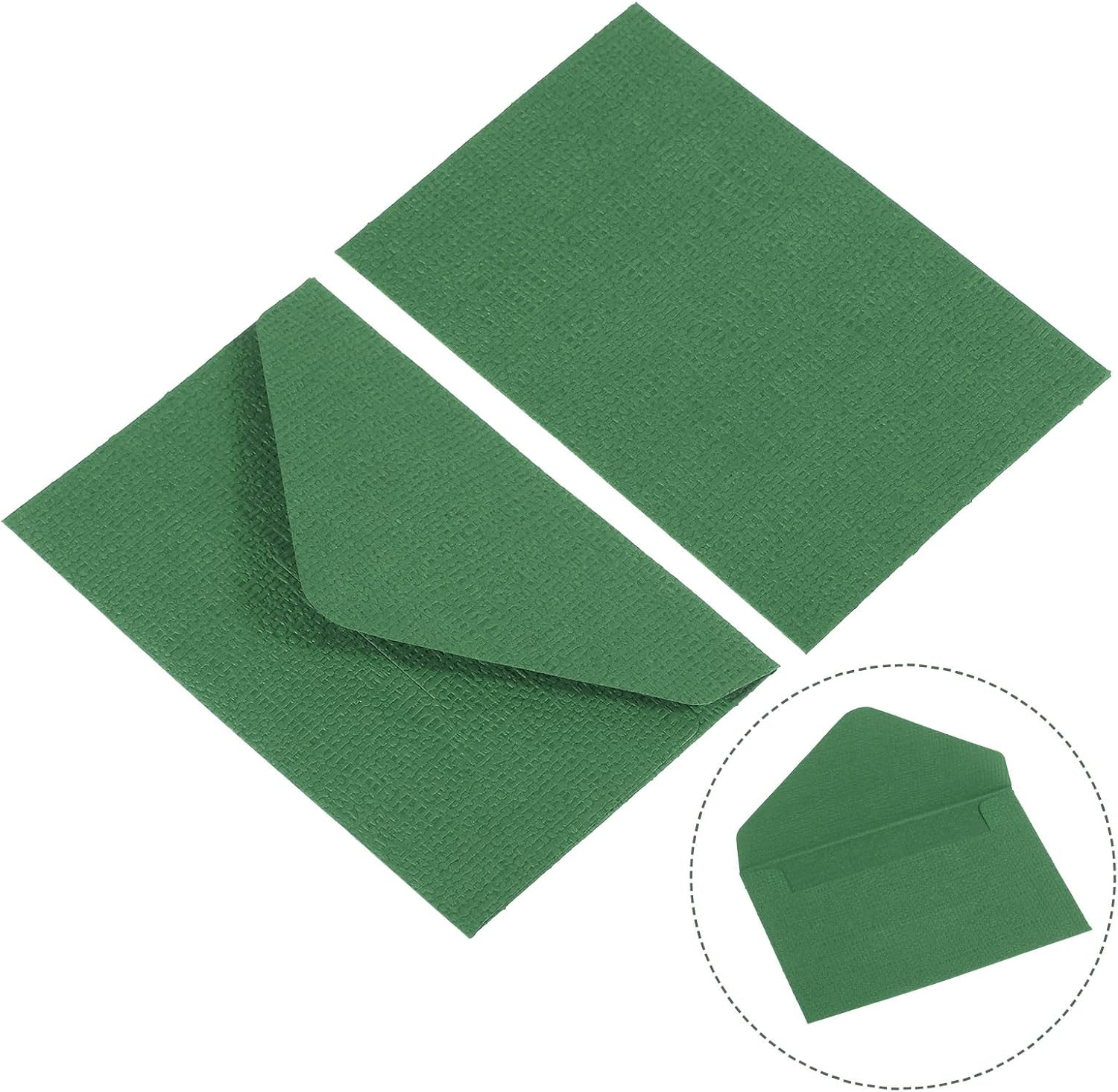 YOKIVE 20pcs Gift Card Envelopes, 10x7cm Mini Envelopes Small Envelopes Credit Card Size Bulk for Thank You Cards Graduation Greeting Birthday, Green