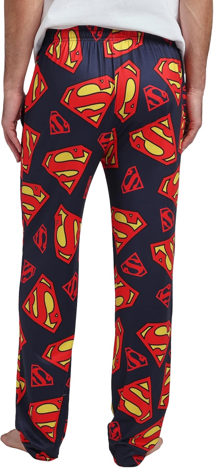 Bioworld Superman S-Shield All-Over Print Men's Sleep Pajama Pants - Image 5