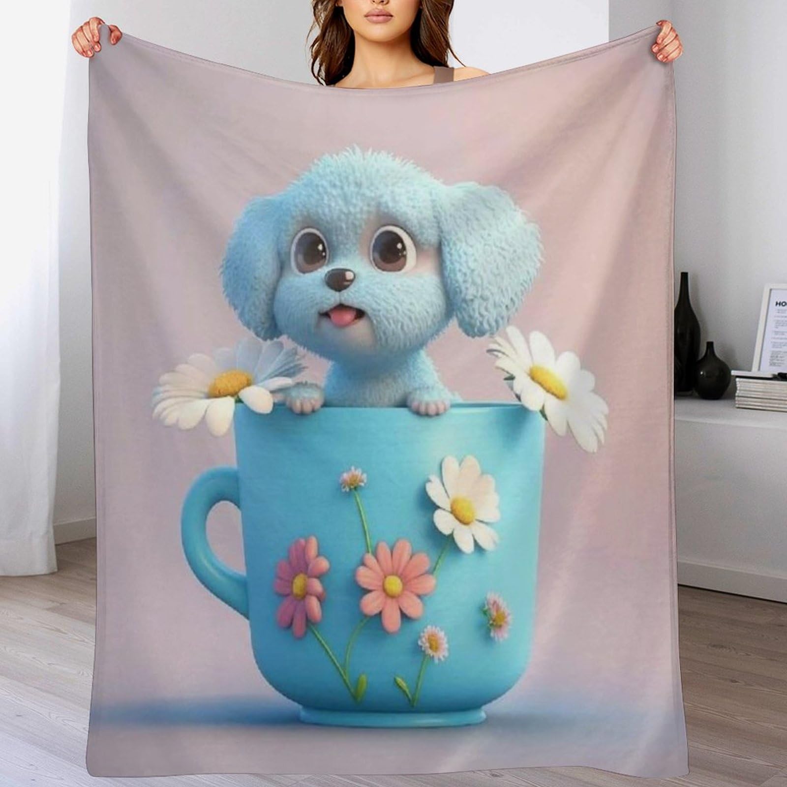 Couvertures pour canapé lit flannel douce chaude lavable grand chien