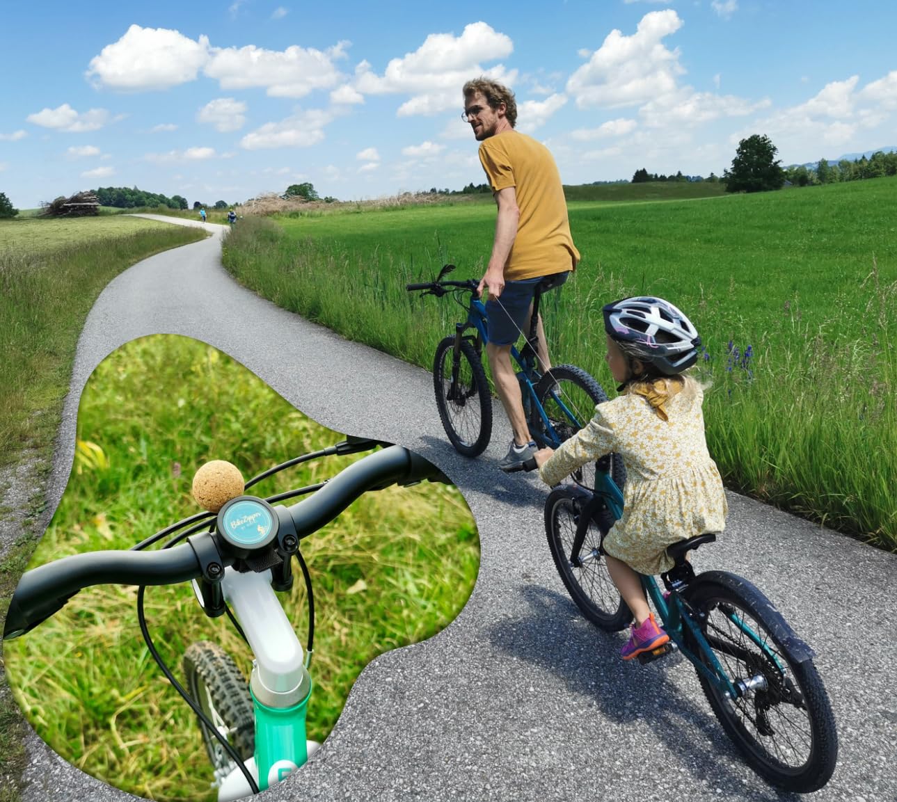 Fahrrad Abschleppseil Für Kinder I Zughilfe Mit Korkgriff I Zugsystem Für Kinderfahrrad, Laufrad, Roller, Schlitten, Dreirad I Made In Germany