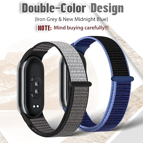 Miniatura 2 de Bcuckood Correa deportiva de nailon compatible con Xiaomi Mi Band 8 para mujeres y hombres, correa de reloj trenzada suave ajustable transpirable