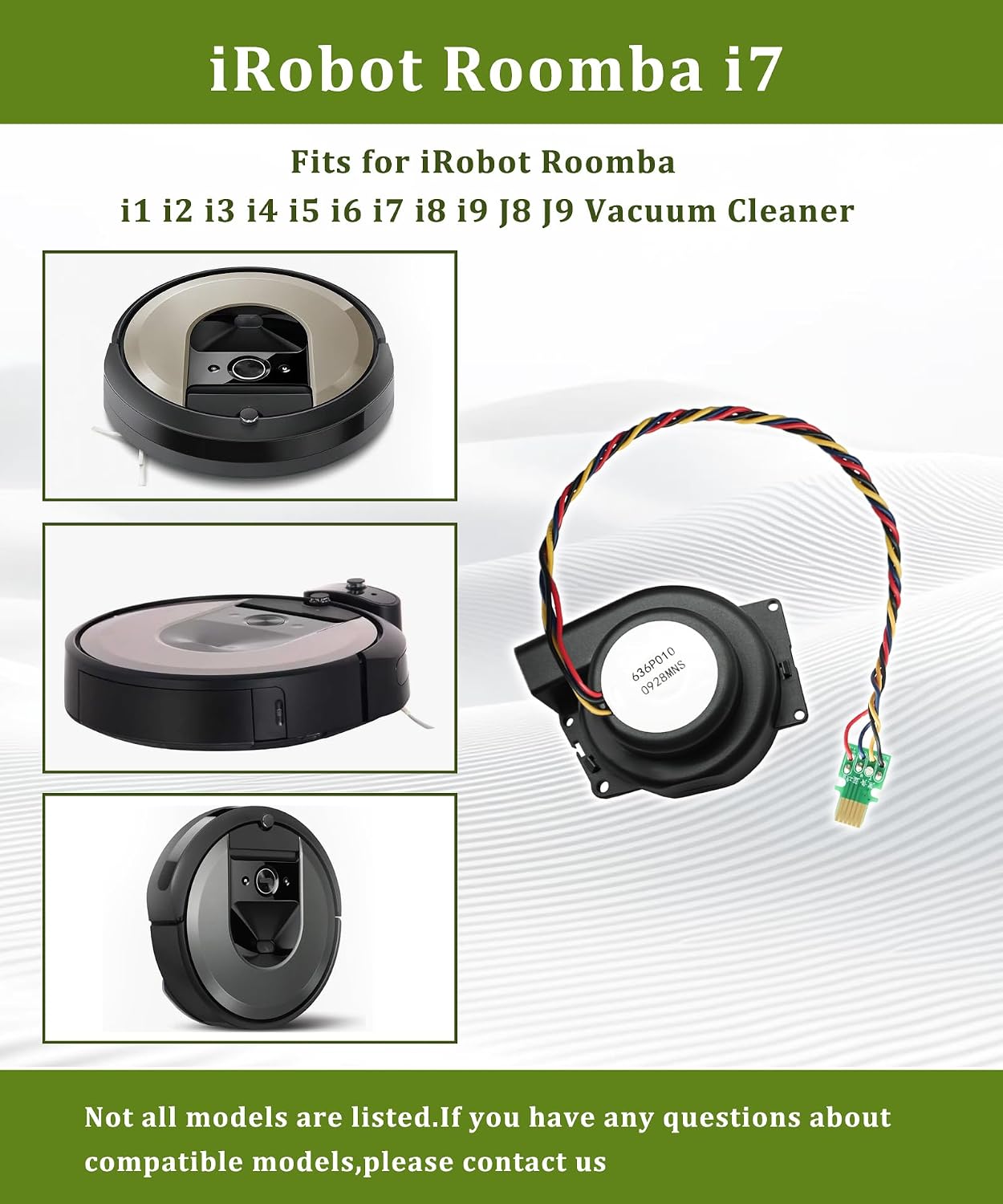 Replacement Vacuum Cleaner Engine Ventilation Motor Fan Fits for iRobot Roomba i1,i2,i3,i3+,i4,i5,i6,i7,i8,i9,j7,j7+,j8,j8+,j9 etc,Sweeper Fan Module Replacement Accessories,Fixs Error 26