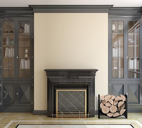 Vista 14 de Home-Complete - Soporte para leña con diseño decorativo de voluta, contenedor de almacenamiento de troncos de metal para interiores y exteriores