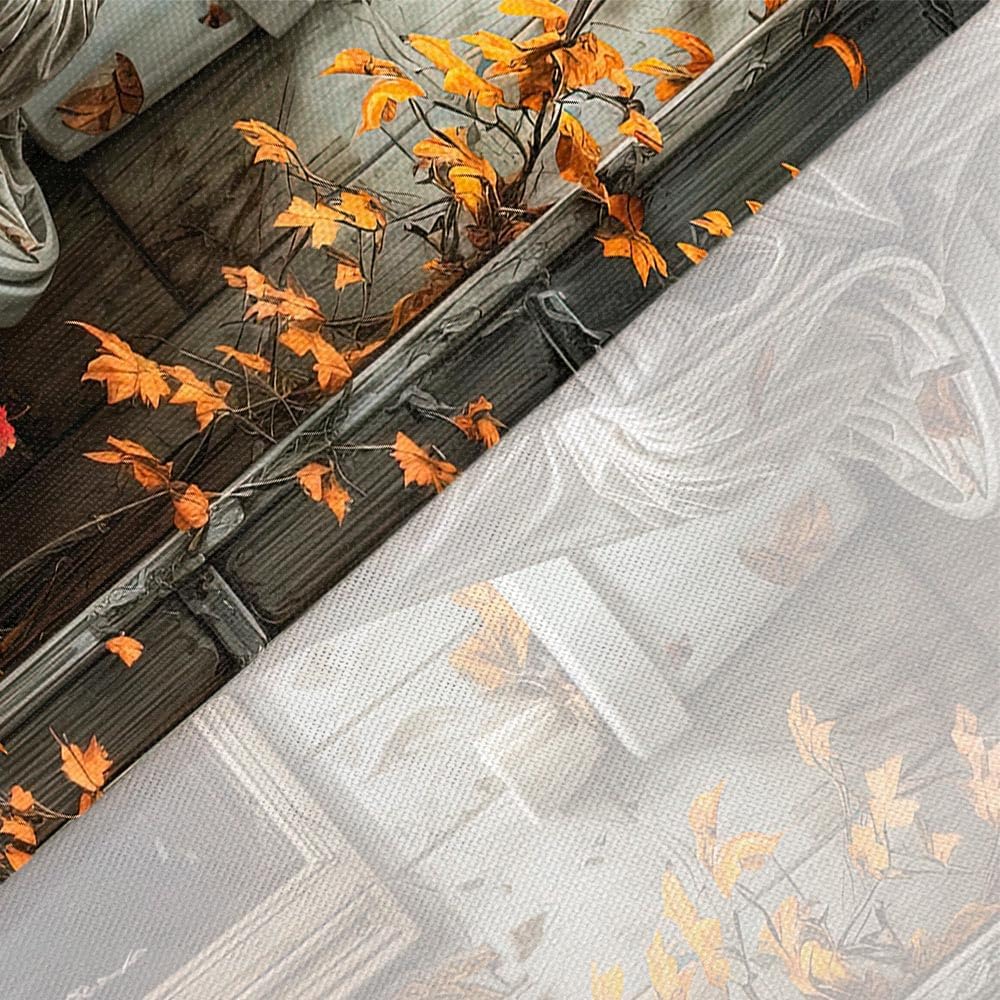 Funny Halloween Ghost Shower Curtain, Fancy Humor Ghost Sitting on Toilet Reading Newspaper Shower Curtains Set, Fall Pumpkin Print Waterproof Bath Curtain Bathroom Decor Set Vintage Gothic Horror