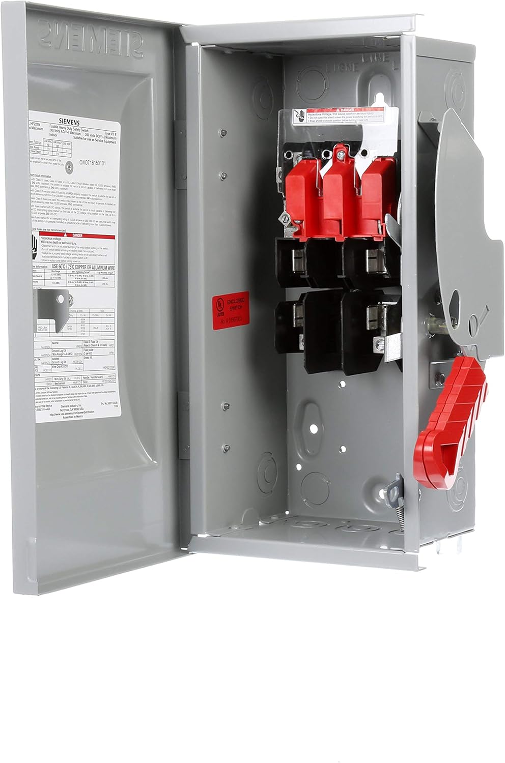 Siemens HF221N 30-Amp 2 Pole 240-volt 3 Wire Fused Heavy Duty Safety Switches