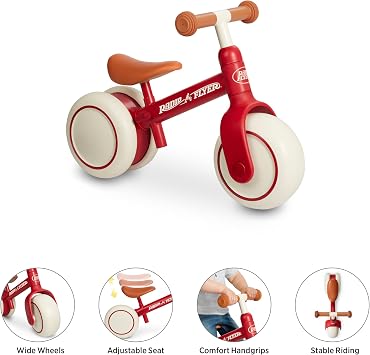 Radio Flyer Steady Start Balance Bike, for Kids Ages 1-3, Red