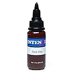 Intenze Dark Red Tattoo Ink 1oz with Excellent Long-Lasting Opacity, Made in USA, Exceptional Skin Coverage, Sterilized and Direct from The Manufacturer.