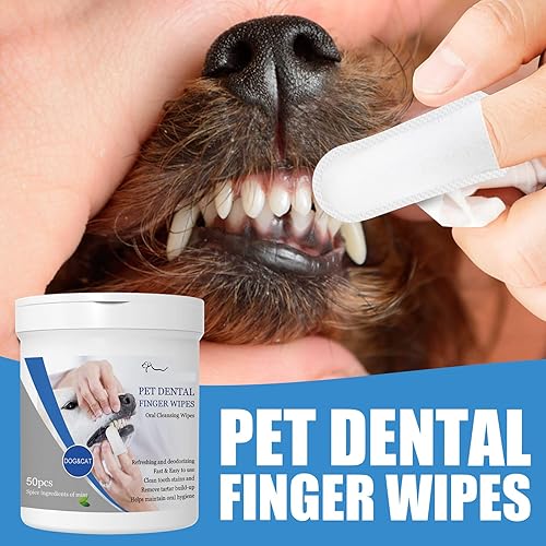 Toallitas dentales para mascotas, limpieza oral para el cuidado de los dientes, almohadillas para perros y gatos, optimizan la salud bucal, reducen