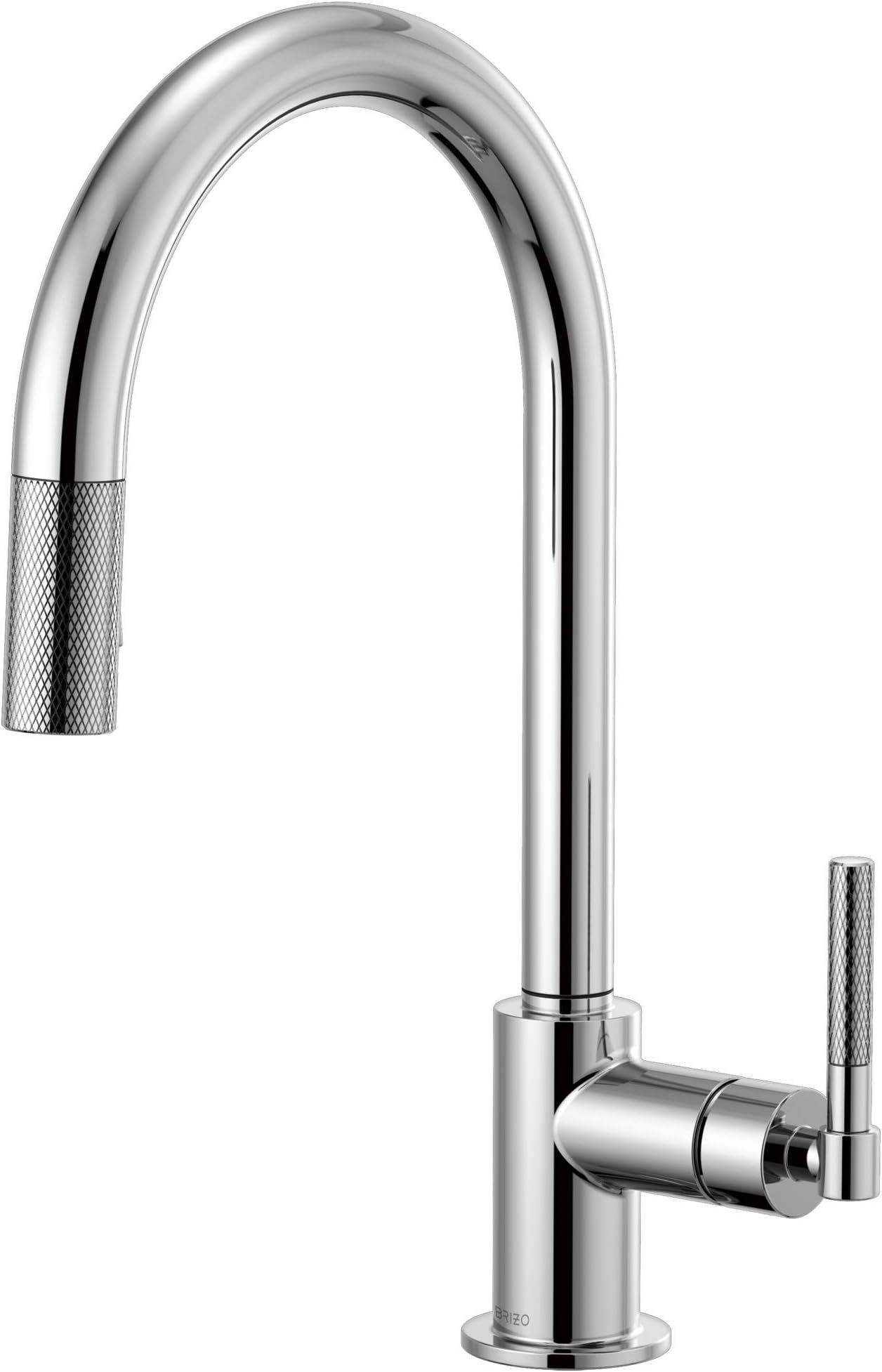 Brizo 63043LF-PC Litze Pull-Down Faucet with Arc Spout and Knurled Handle In Chrome