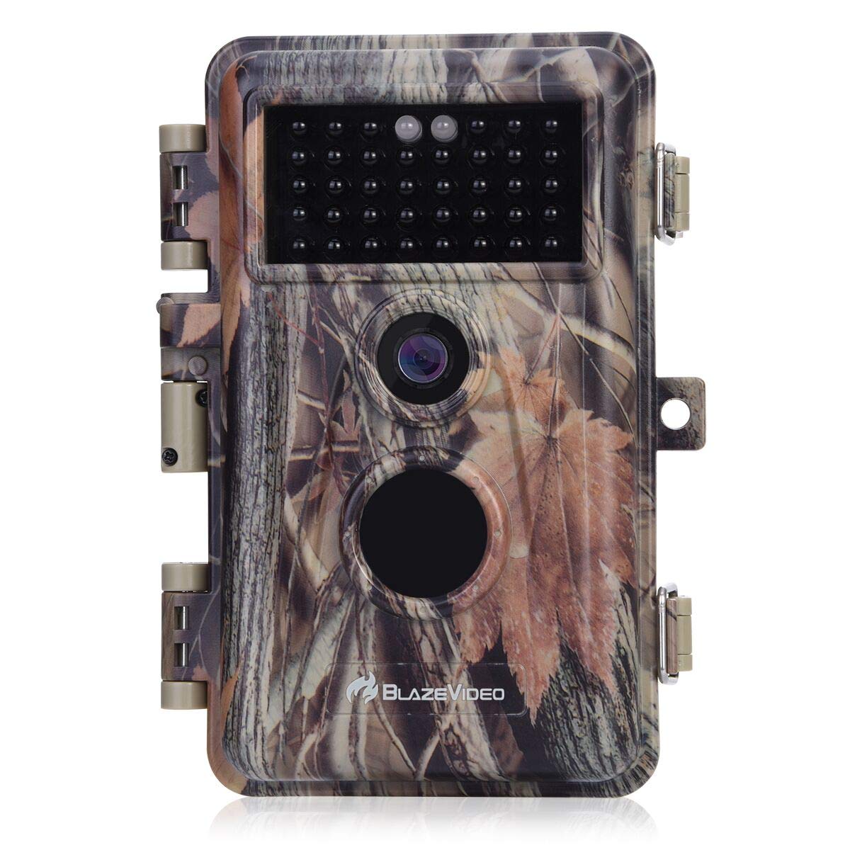 BlazeVideo Night Vision 65ft 16MP HD 1920x1080P Video Game Trail Camera Hunters Wildlife Hunting Cam No Glow IR LED PIR Motion Sensor Activated IP66 Waterproof & Password Protected Photo & Video Model