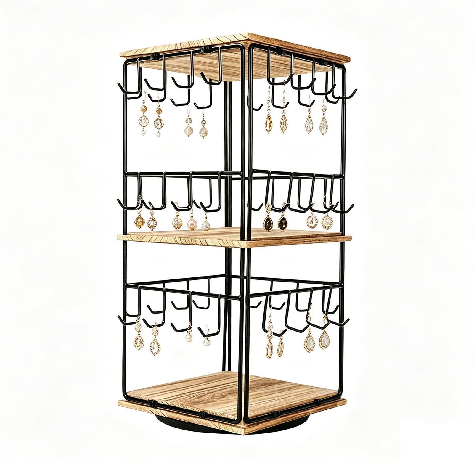 Porta Orecchini Espositore A 48 Ganci, Organizer Moderno | Organizer Portagioie e Portaanelli Ideale Per Bracciali Collane Casa Camera Da Comò Boutique Mercato Negozio Vendita Uso