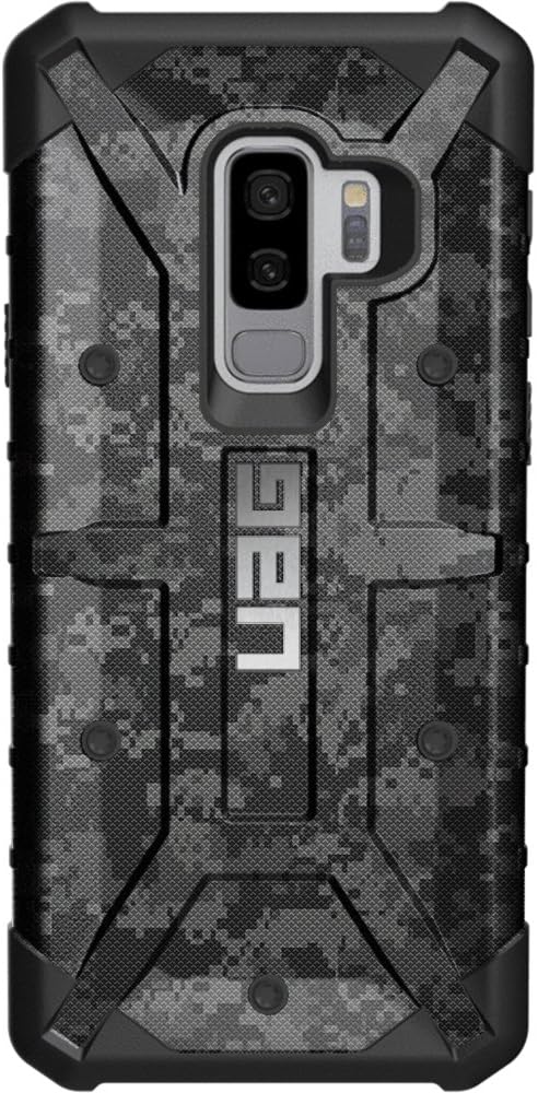 EGO TACTICAL Limited Edition - Customized Designs Over a UAG Urban Armor Gear Case for Samsung Galaxy S9 Plus Larger 6.2"- Black Ops Subdued Digital Camouflage