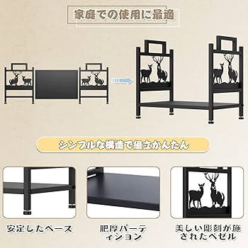 Amazon.co.jp: KUZRZNH 薪ラック 薪ストッカー 44x30x42cm 屋内