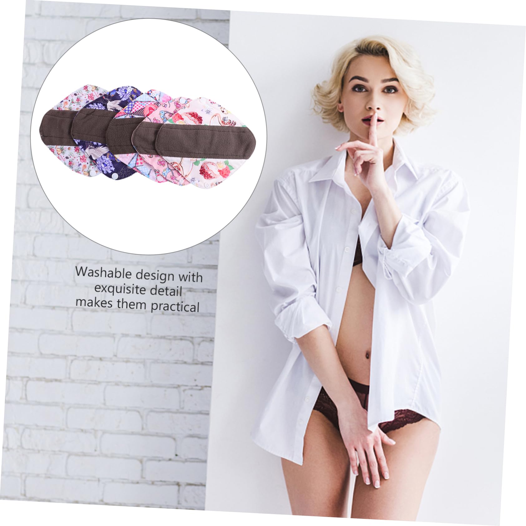 Healeved 15piezas Compresas Menstruales Reutilizables De Con Bolsa De Almacenamiento Almohadillas Sanitarias De Diseño De Botones Presión Transpirables y Ecológicas Para Abundante