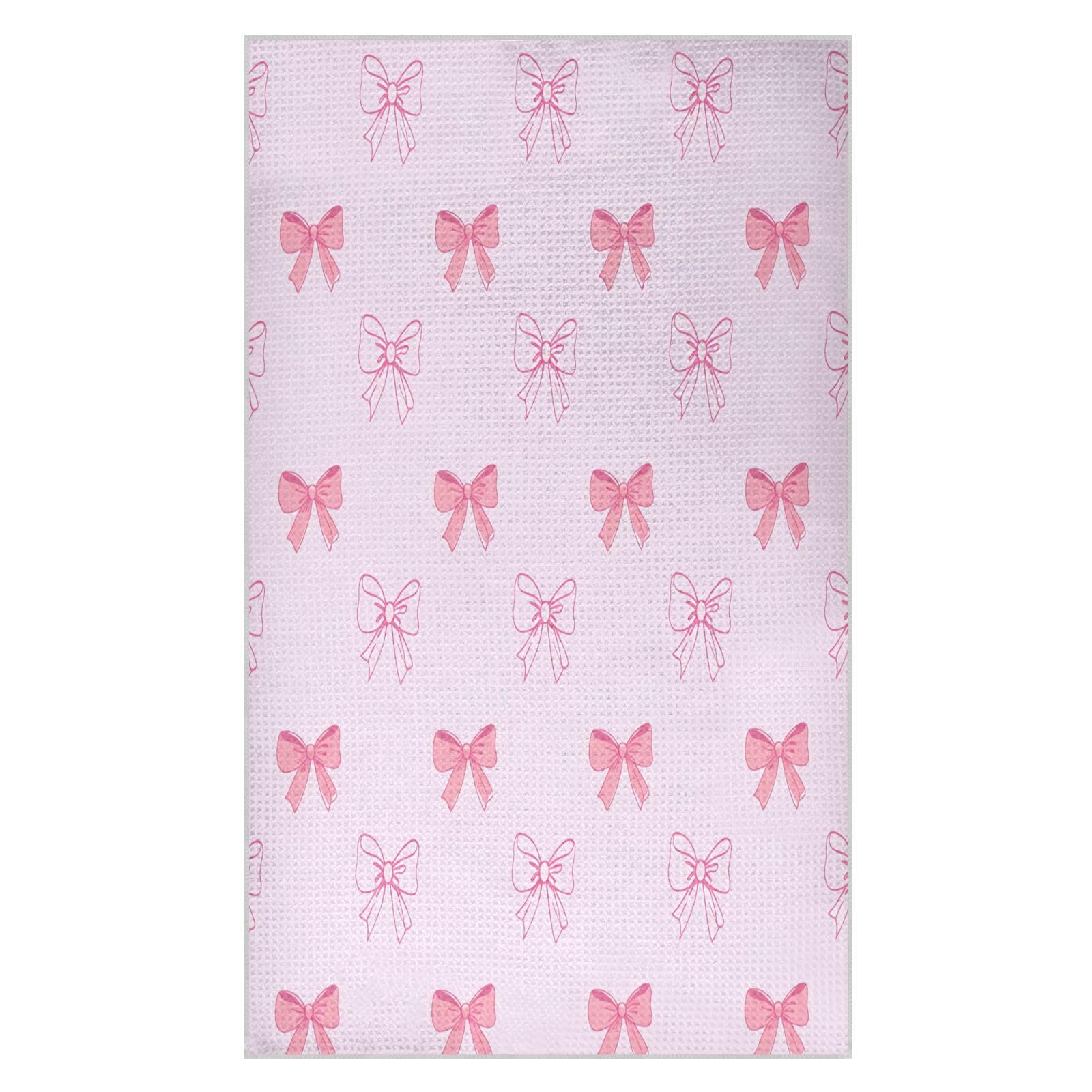 JiangGgen Bows Kitchen Towels 2-Pack Soft Absorbent Dish Towels