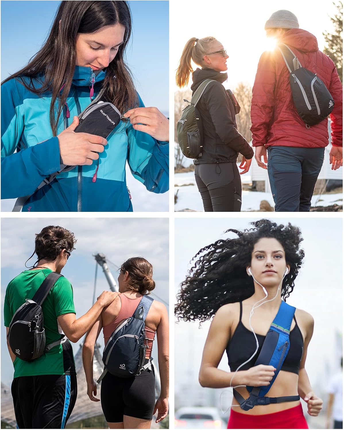 WATERFLY Crossbody Sling Bag Small Water Resistant Backpack Lightweight Shoulder Chest Daypack for Men Women Hiking Travel - Image 6