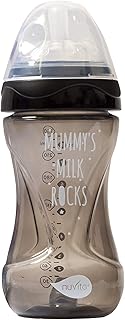 Nuvita Mimic Cool Feeding Bottle, 250 Ml, Black, Piece Of 1