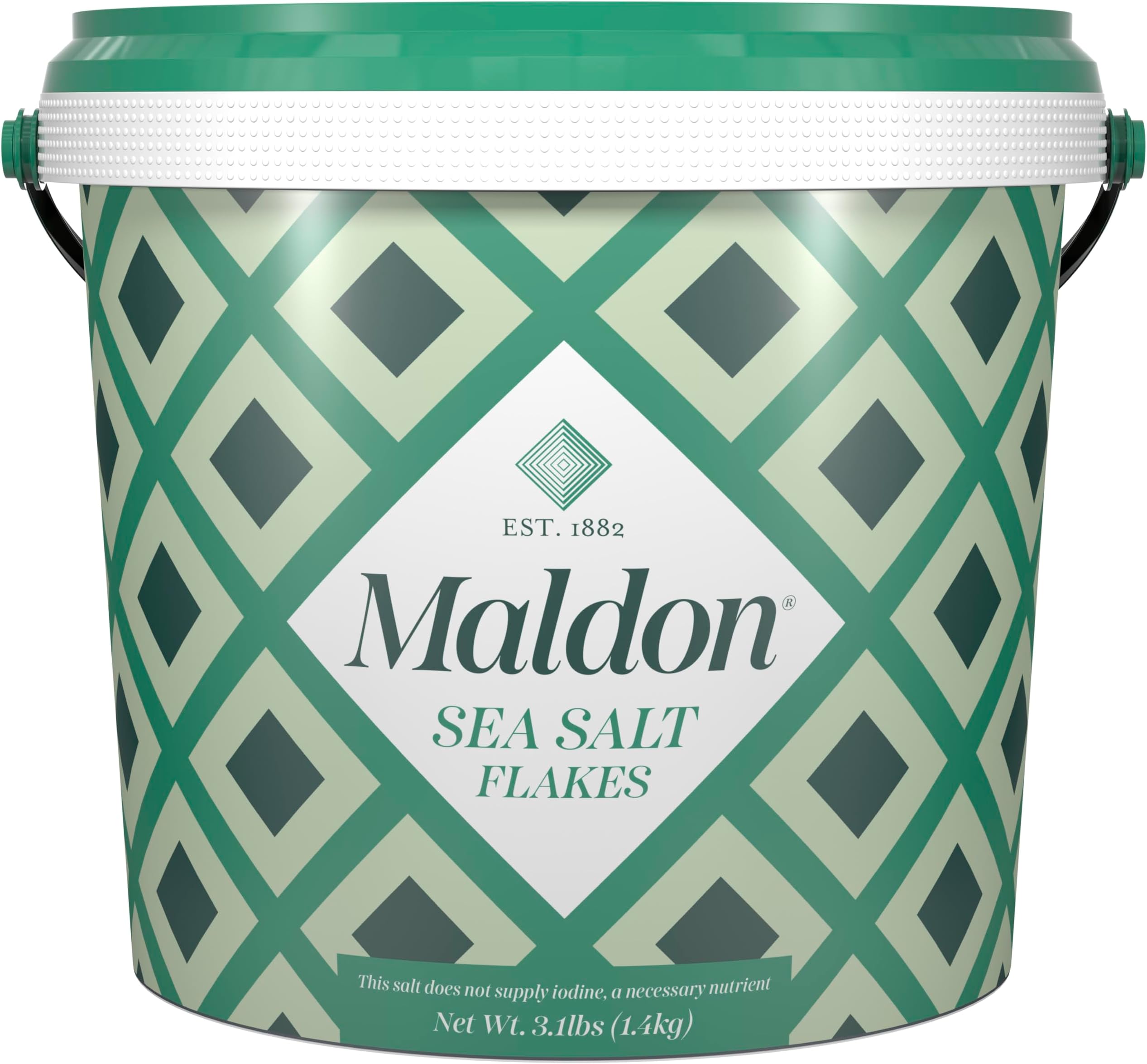 Sea Salt Flakes 1.4kg Tub - Unique Pyramid Shaped Salt Flakes, Perfect for a Wide Range of Dishes, Hand-Harvested for Four Generations