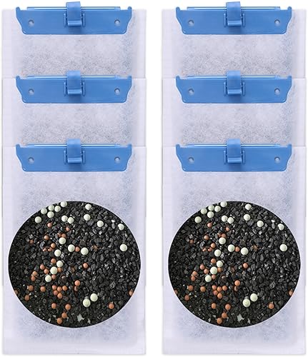 Cartuchos de filtro de repuesto grandes, filtración de 5 etapas con carbón activado, piedra Maifan y zeolita, compatible con Tetra Whisper Bio-Bag