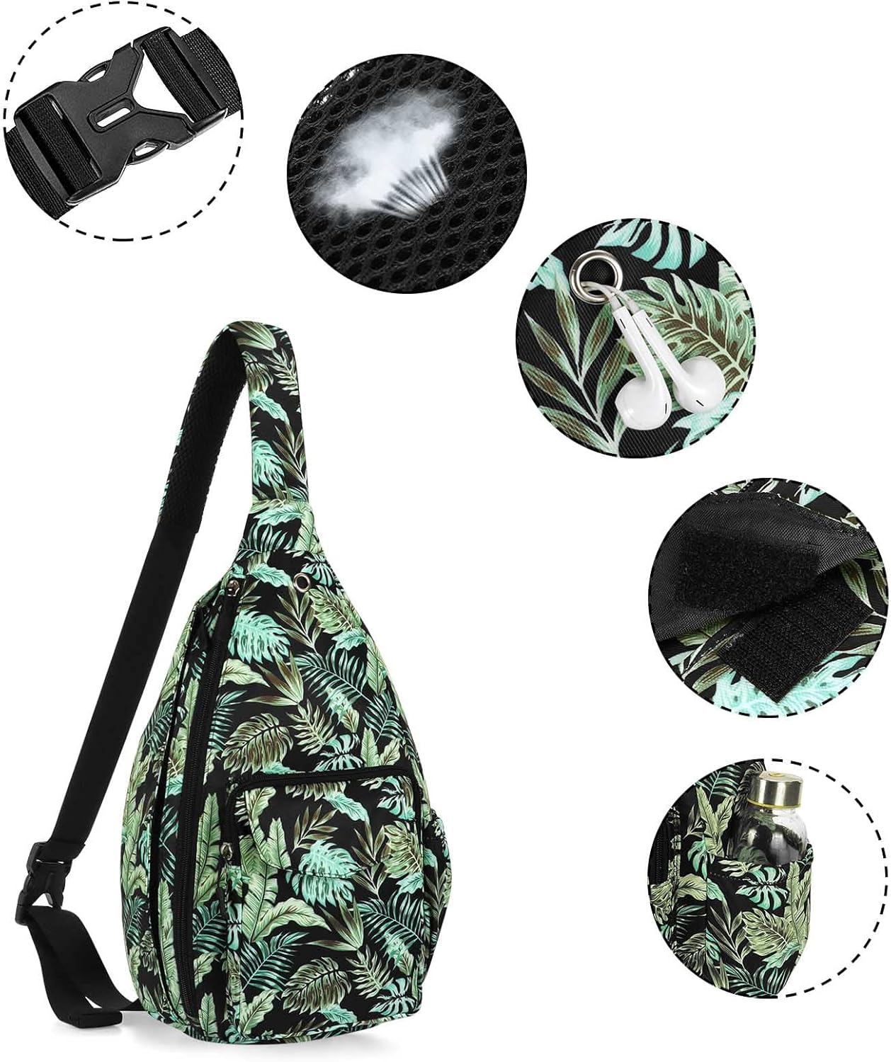 XEYOU Women's Sling Crossbody bag Casual Daypack Outdoor Travel Hiking Backpack for Cycling Walking Dog Hiking
