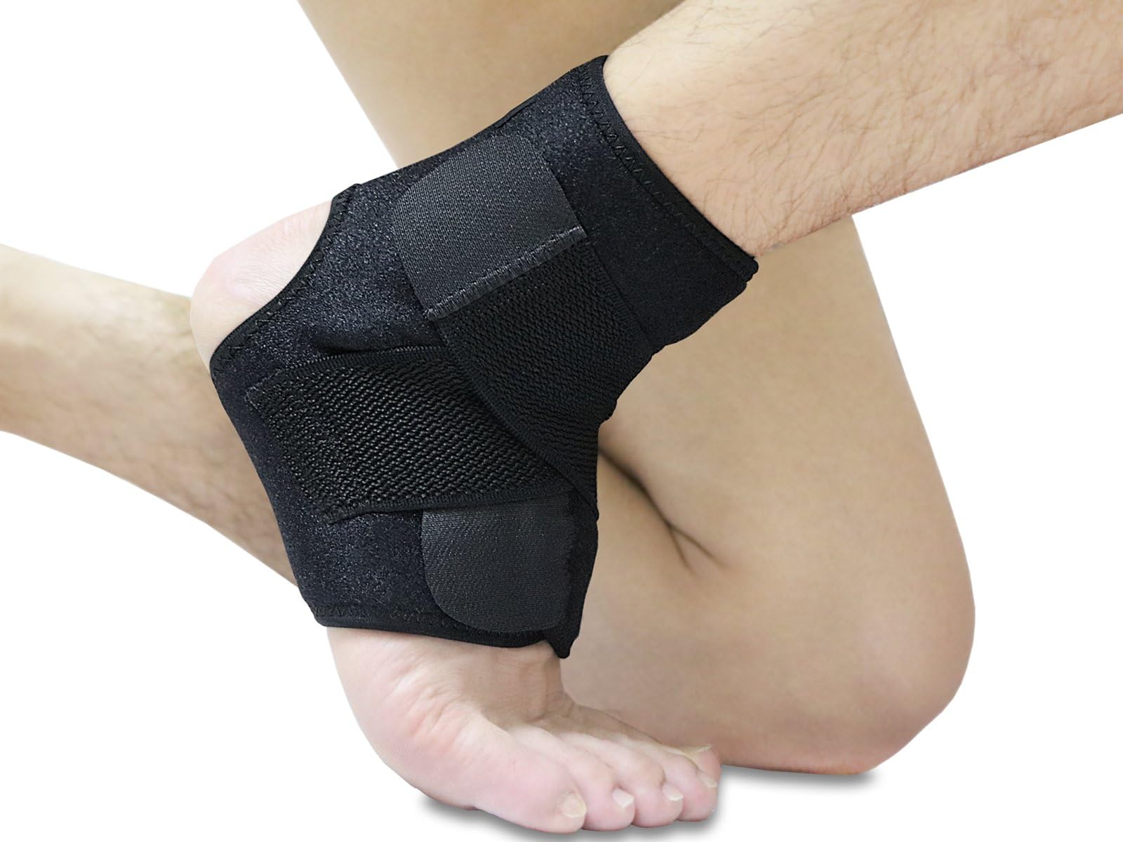 GROOFOO Ankle Support Brace, Adjustable Ankle Compression Sleeves, Breathable Neoprene Foot Stabilizer Wraps for Chronic Pain Relief & Sports Injury Recovery