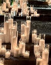 High Quality Candle in Glass jar, Decorative Pearl Candle wax Design Dinner Home Event Decoration Long Candles for Christmas Decoration(1 Piece 20 cm)