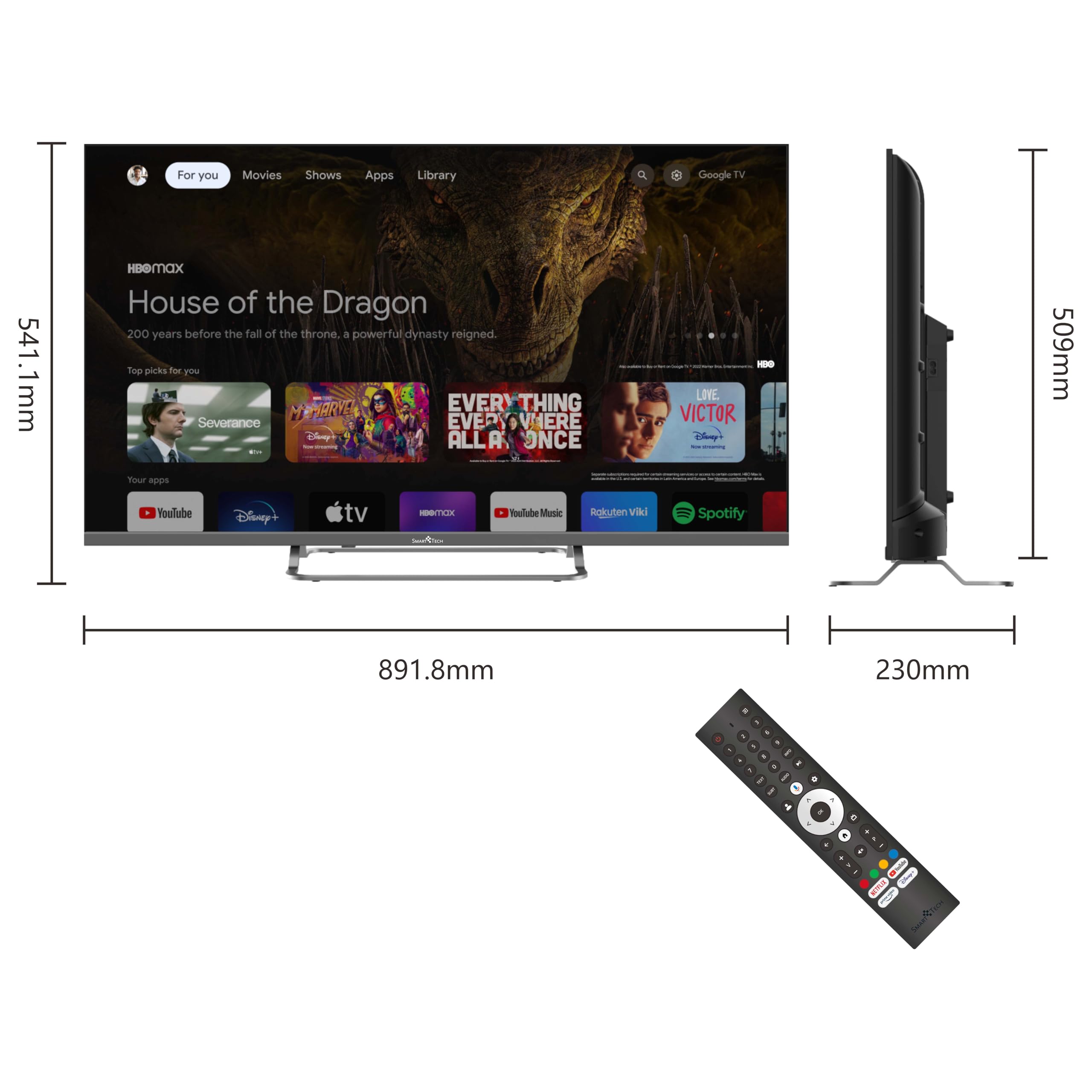 Smart Tech 40fg01v Google 40´´ Full Hd Led Tv Europe PAL
