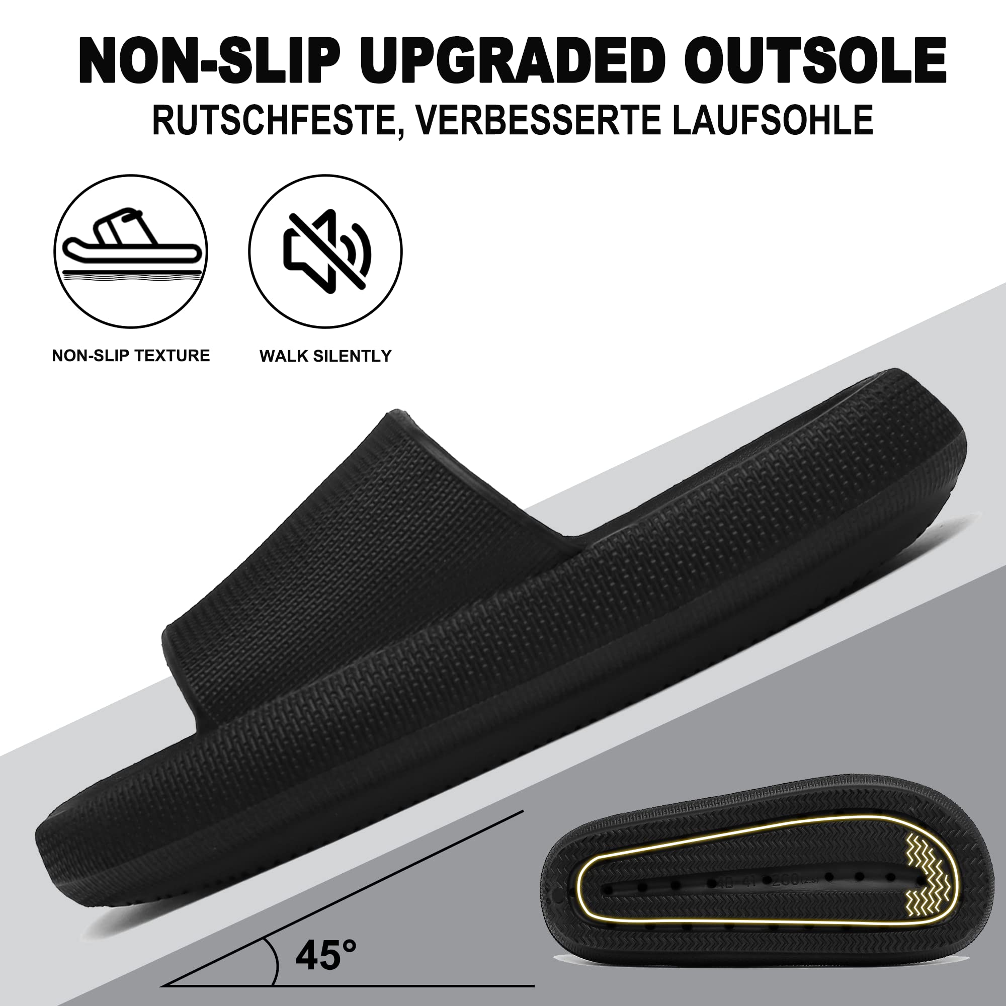 Geweo Ciabatte Nuvola Donna Uomo Comode Pantofole da Casa EVA Super Morbide Ciabatte Piscina Doccia Antiscivolo Slippers Asciugatura Rapida Sandali da Mare con Fibbie Regolabili Unisex