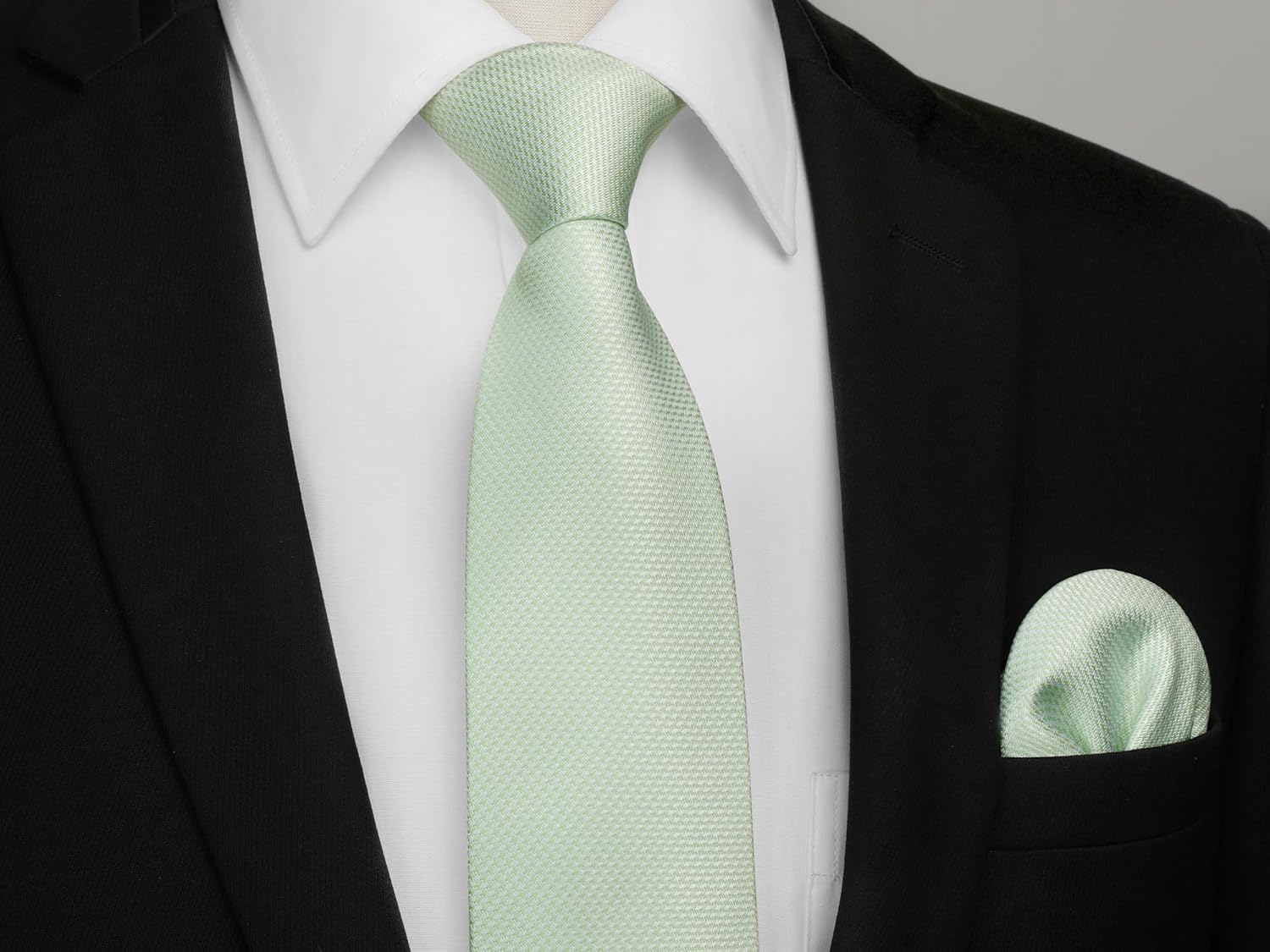 HISDERN Mens Ties Stripe Plaid Tie with Pocket Square Set Classic Woven Silk Necktie Handkerchief for Men Formal Business - Image 4