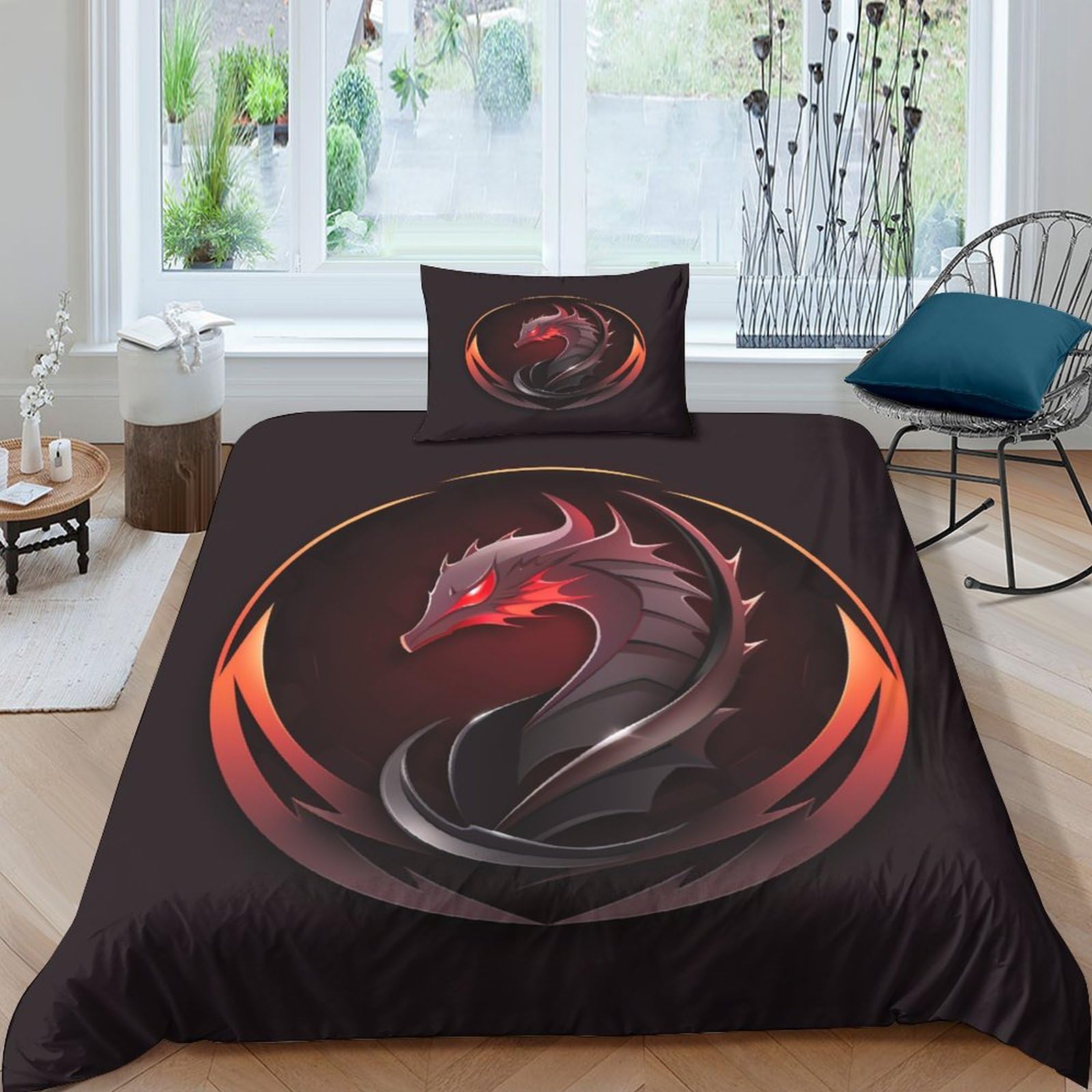 Housse de couette élégante pour chambre d'étudiant parure de lit simple