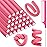 Syhood 30 Pcs Flexible Curling Rods 9.45 Twist Foam Rollers Soft Foam No Heat Hair Rods Rollers and 1 Steel Pintail Comb Rat Tail Comb for Women Long Short Hair(Pink,9.45 x 0.55 Inch)
