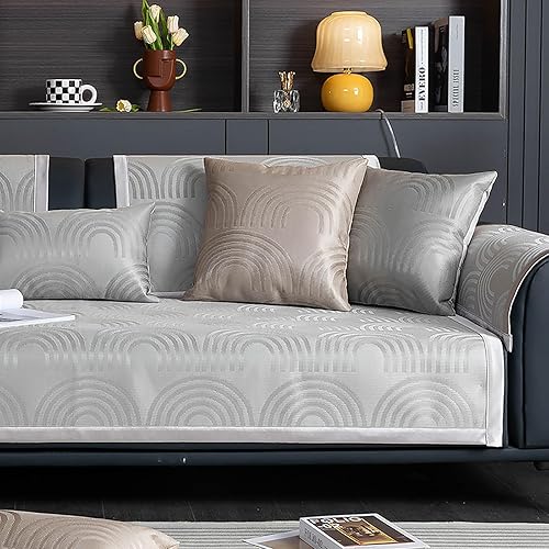 Miniatura 3 de Funda de sofá refrescante de verano para 1234 asientos, fundas de sofá antideslizantes de seda helada, alfombrilla de aire acondicionado, protector