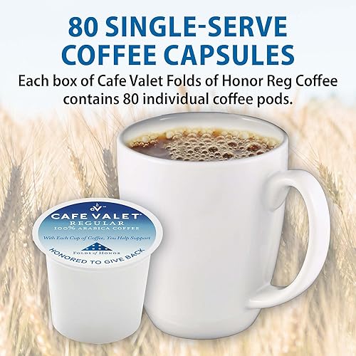 Miniatura 2 de Cafe Valet Folds of Honor - Cápsulas de café originales 80 unidades paquete de 80