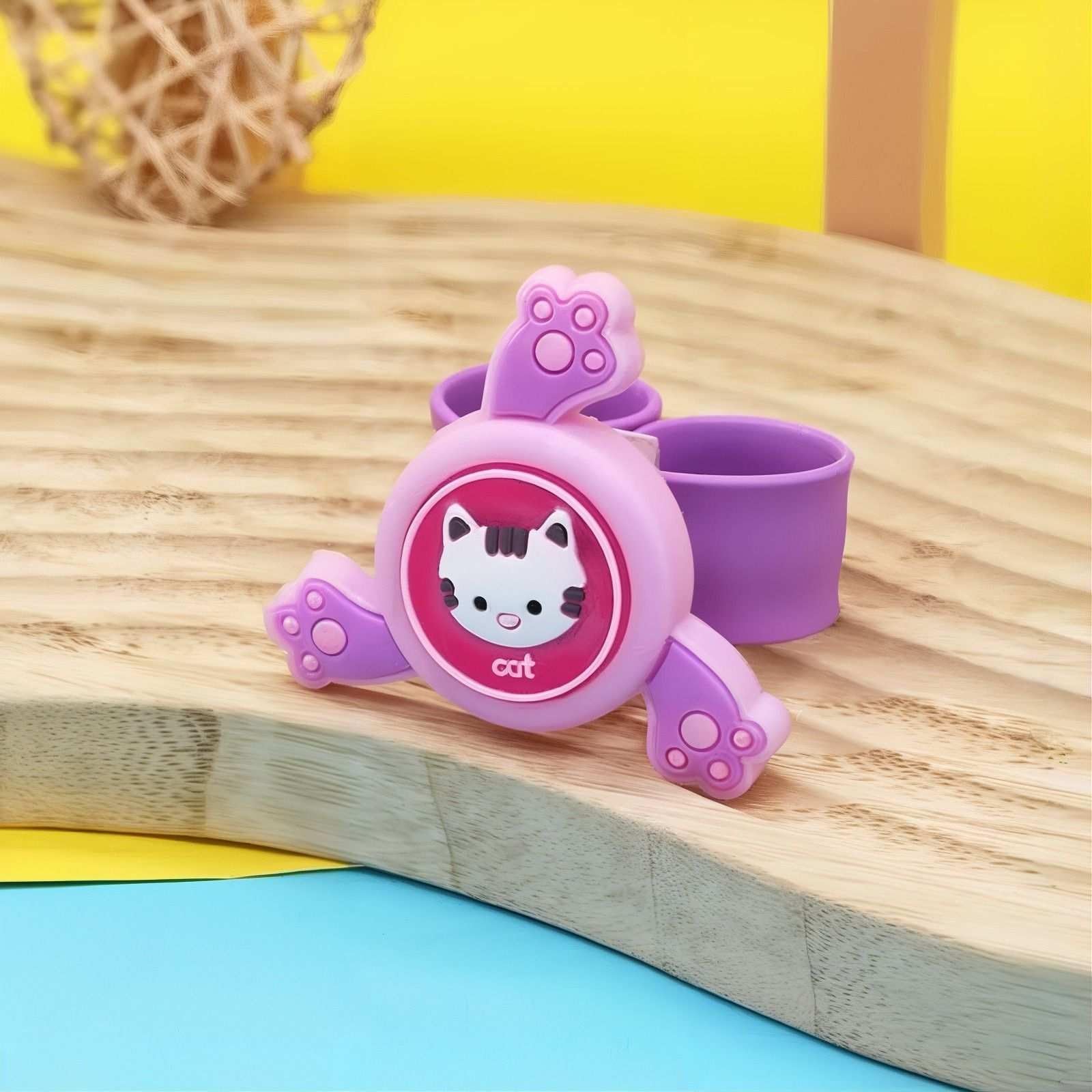 Storio Pack of 1 Rakhi for Brother Kids Wrist Band for Boys and Girls Spinning Slap Band Cute Cartoon Bracelet Wrist Band with LED Light Up, Great Birthday Return Gift Toys for Kids Boys Girls 2