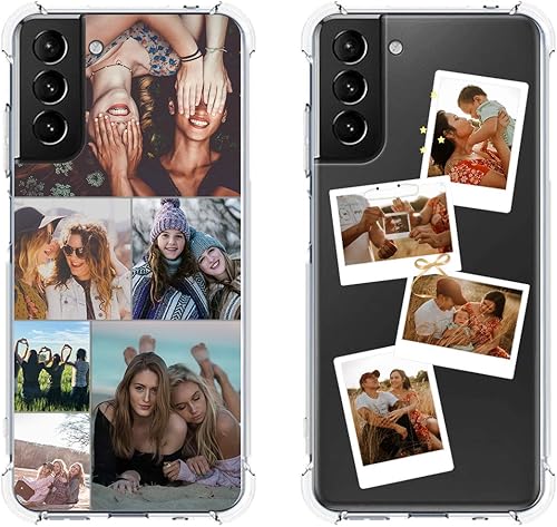 Miniatura 2 de Funda de teléfono personalizada para Samsung Galaxy S21 5G, funda personalizada con collage de fotos con múltiples imágenes, cubierta de teléfono