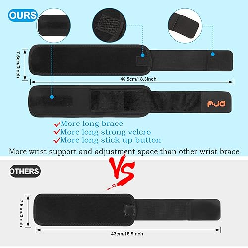 Vista 3 de Muñequera para túnel carpiano, muñequera ajustable para aliviar el dolor de artritis y tendinitis. Muñequeras ergonómicas para la mano. Correa