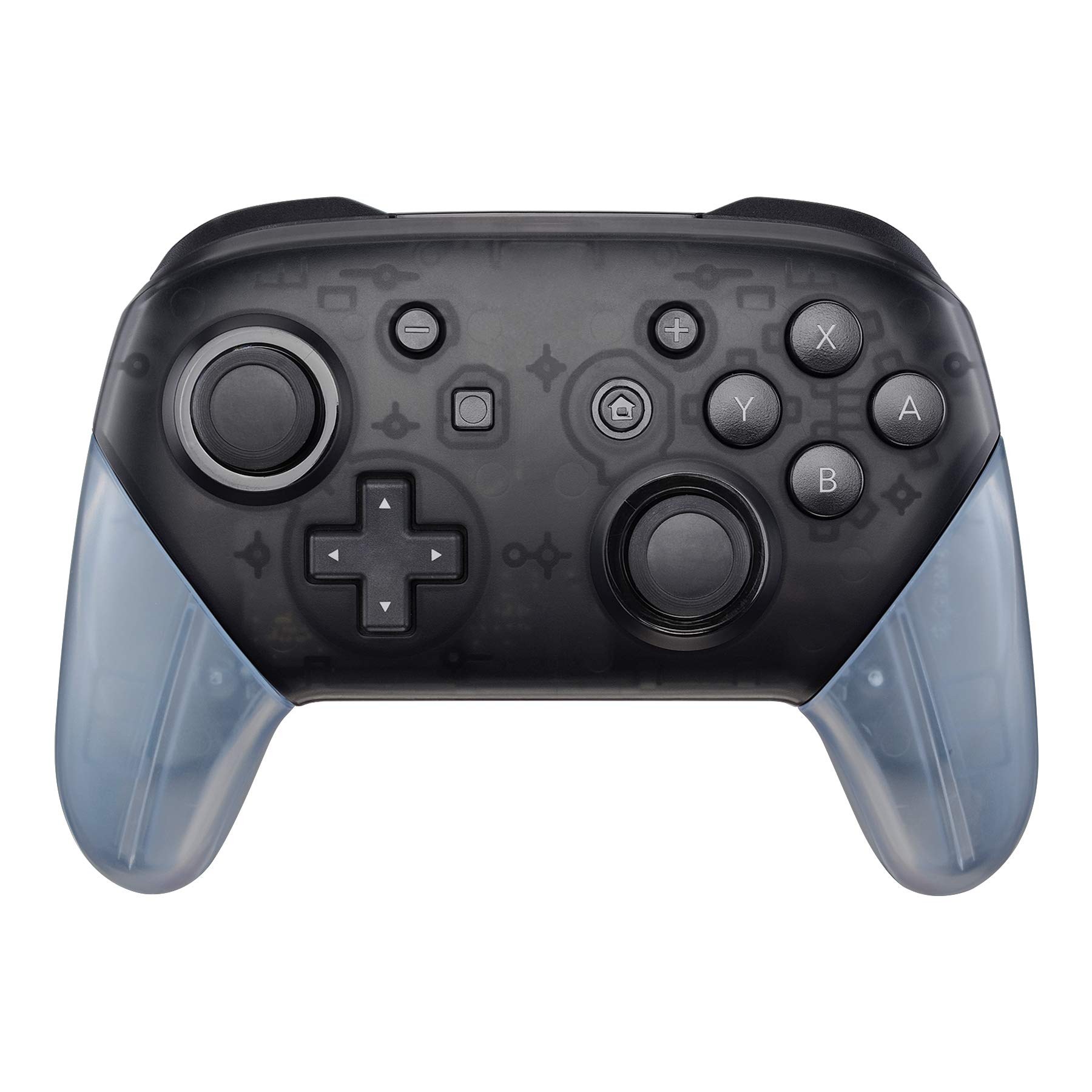 eXtremeRate Carcasa de Grip para Nintendo Switch Pro - Repuestos Grips de Reemplazo DIY, Mangos Agarre, Placa de Asa Empuñadura - No Incluye Control (Hielo Azul Transparente)