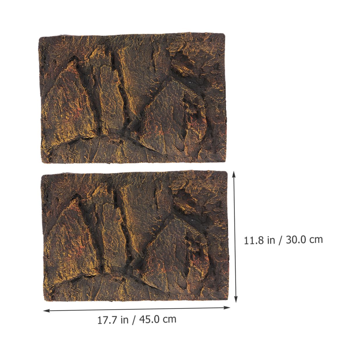 2 Piezas Telón De Fondo De Caja De Reptil Fondo De Terrario Decorativo Soporte Para Pecera Fondo De Pecera Fondo De Terrario De Corteza Reptichip 3d Vidrio Piedra De Dragón Pu