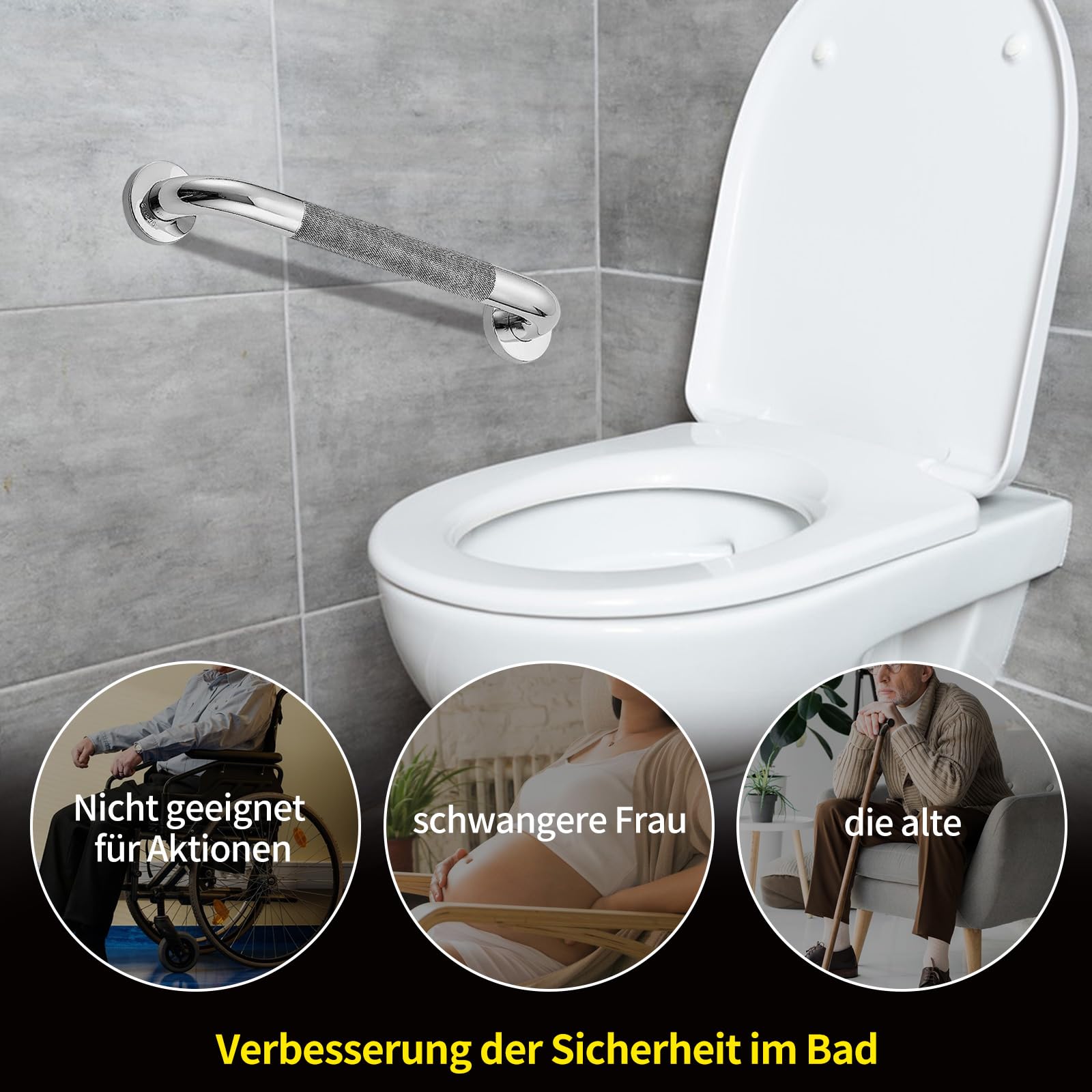 Shiwaki Saugnapf-Griffhalter Für Bad & Dusche – 2 Stück, Verstellbar, Einfach Zu Montieren Ohne Bohren
