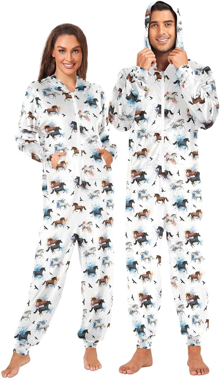 QUGRL Onesies Adult Pajamas Costume for Women Men Unisex Cosplay Sleepwear Homewear Suit Winter S-XL