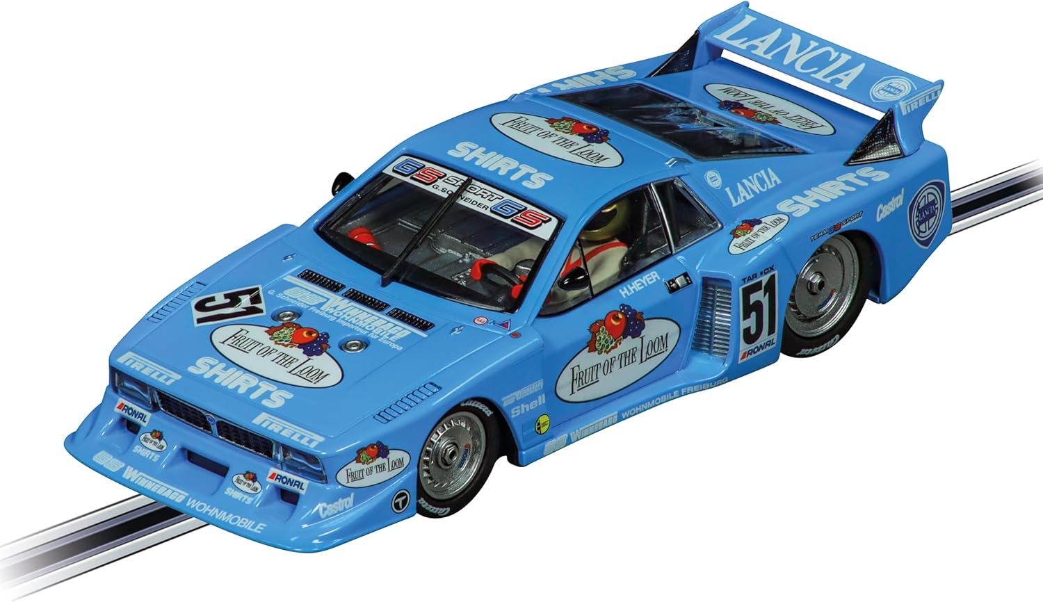 Carrera 32029 Lancia Beta Montecarlo Turbo Fruit of The Loom No. 51" 1:32 Scale Digital 132 Slot Car