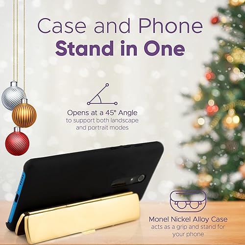 Miniatura 3 de Slender Eyes Lentes de lectura compactos con marco y lentes de calidad óptica ultra alta, incluye funda que actúa como soporte para teléfono